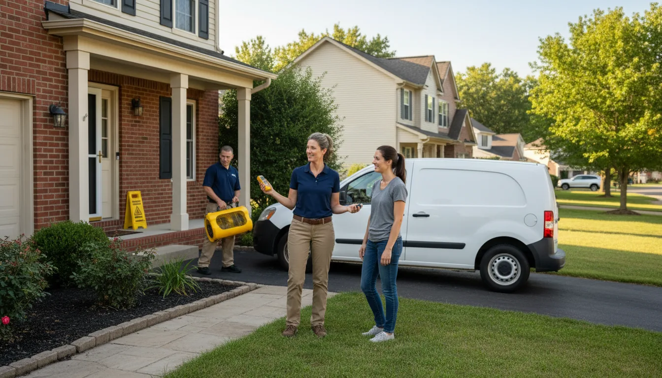 Residential water damage restoration in Schriever, LA